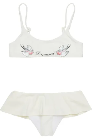 Dsquared2 Top de bikini bandeau bordado