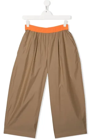 Fendi Pantalones anchos con logo en la cinturilla