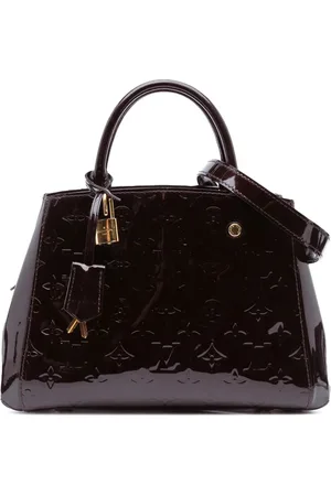 LOUIS VUITTON 2015 Monogram Vernis Montaigne BB satchel