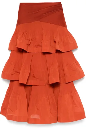 ZIMMERMANN Falda larga plisada a capas