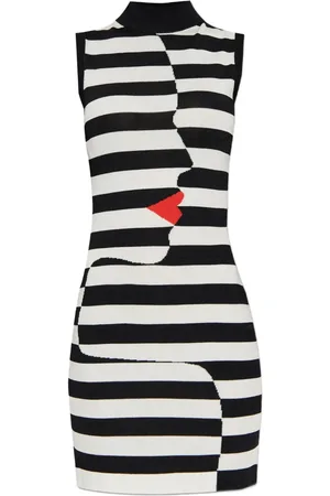 Balmain Vestido corto a rayas