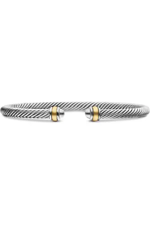 David Yurman Pulsera Classic Cable de 4 mm en oro amarillo de 18 ct y plata de ley