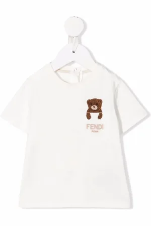 Fendi Camiseta con bolsillo con logo Teddy Bear bordado
