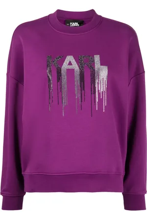 Karl Lagerfeld Sudadera con apliques de strass