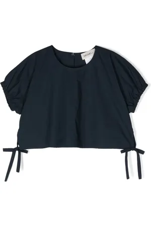 MEIMEIJ Blusa corta con lazos laterales