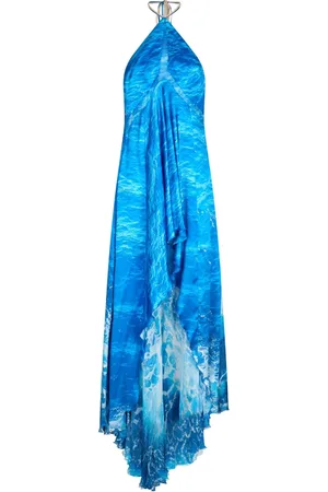 Roberto Cavalli Vestido con estampado abstracto