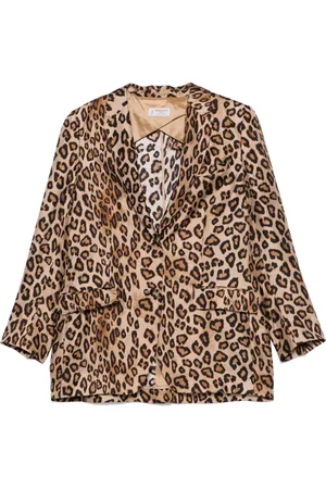ALBERTO BIANI Blazer con estampado de leopardo