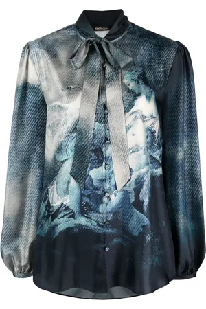 Roberto Cavalli Blusa con estampado gráfico