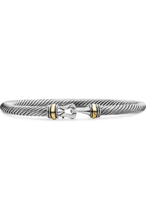 David Yurman Pulsera Buckle Classic Cable de 4 mm en oro amarillo de 18 ct y plata de ley