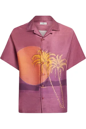 Etro Camisa con atardecer estampado