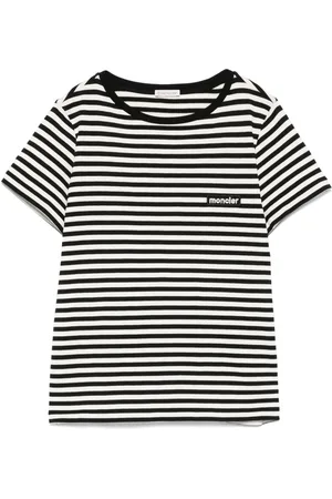 Moncler Camiseta de algodón a rayas