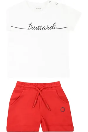 Trussardi Conjunto corto con logo estampado