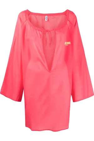 Moschino Vestido tubo con logo estampado