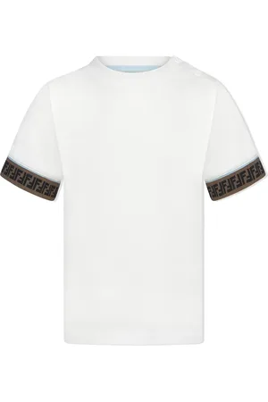 Fendi Camiseta con franja del logo