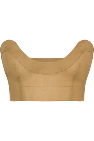 Serafini Top corto con escote en U