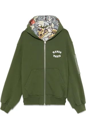 Kenzo Sudadera Verdy reversible con capucha y cremallera