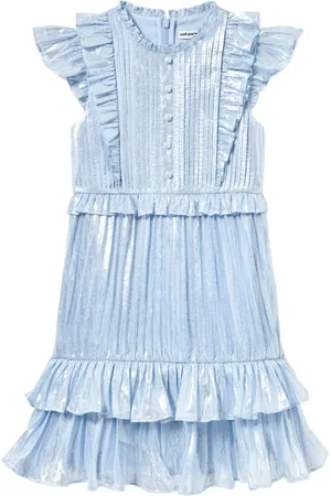 Self-Portrait Vestido midi plisado