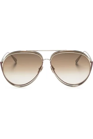 Linda Farrow Gafas de sol Francisco con montura estilo piloto