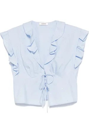 Sandro Blusa con apliques de strass