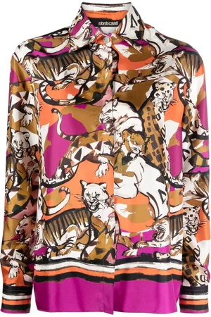 Roberto Cavalli Camisa con efecto satinado