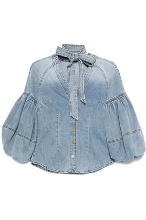 ZIMMERMANN Blusa vaquera con lazo