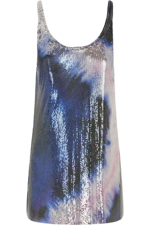 Paco rabanne Top de rejilla estampado