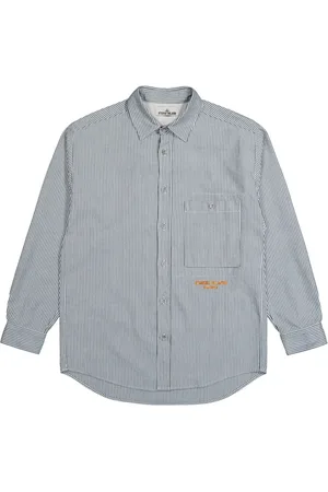 Stone Island Camisa a rayas de algodón