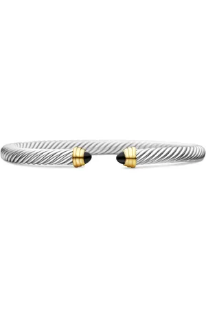 David Yurman Pulsera Classic Cable de 5 mm en oro amarillo de 14 ct y plata de ley