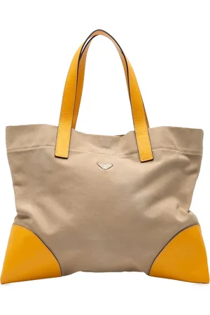 Prada Bolso shopper Cinghiale Trimmed Canapa 2000-2013