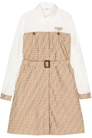 Fendi Vestido con cinturón y logo FF