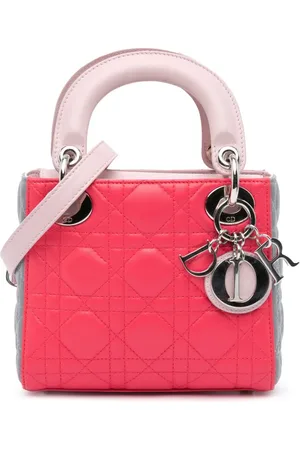 Dior Bolso satchel Lady Dior Tricolor Cannage mini de piel de borrego 2014
