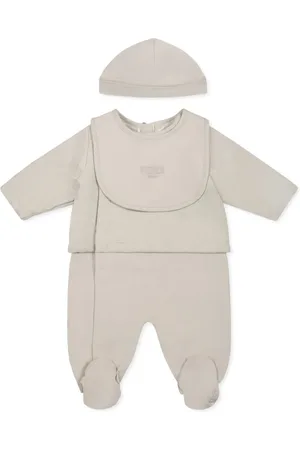 Fendi Set de pelele con logo bordado