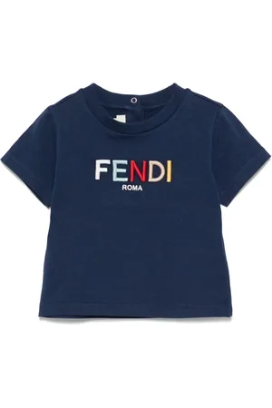 Fendi Camiseta con logo bordado