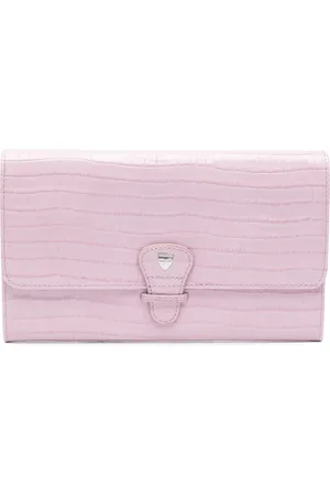 ASPINAL OF LONDON Cartera con efecto en relieve de piel de cocodrilo