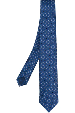 Salvatore Ferragamo Corbata con motivo Gancini en jacquard