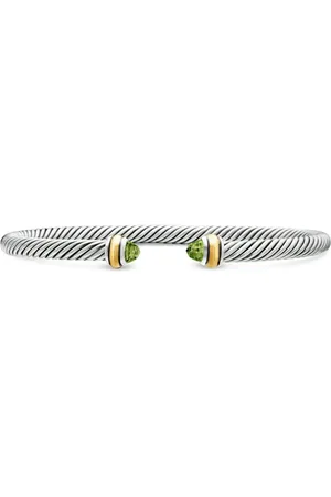 David Yurman Pulsera Classic Cable de 4 mm en oro amarillo de 18 ct y plata de ley