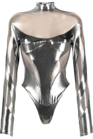 MUGLER Body metalizado con panel traslúcido