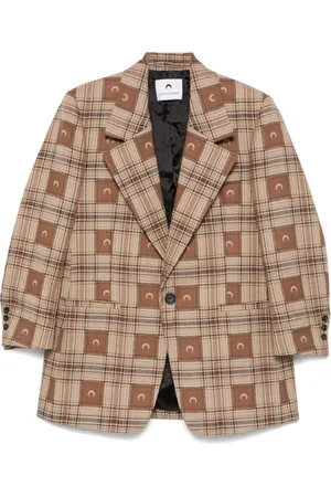 Marine Serre Blazer Moon a cuadros