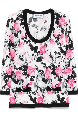 Blugirl Camiseta con rosas estampadas