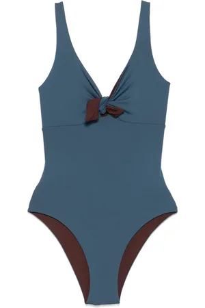 FISICO Bañador con detalle drapeado