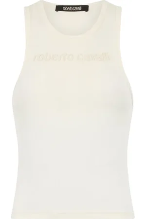 Roberto Cavalli Top con logo bordado
