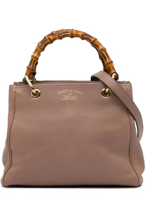 Gucci Bolso satchel Bamboo Shopper pequeño de piel de becerro 20st Century