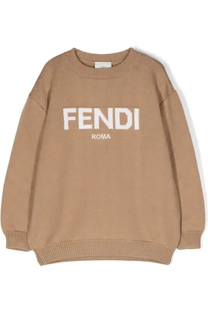 Fendi Jersey con logo en intarsia