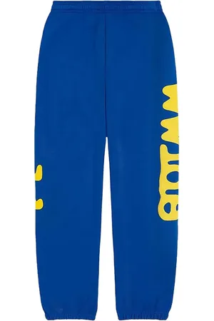 Sp5der Pantalones de chándal Beluga Blue/Yellow
