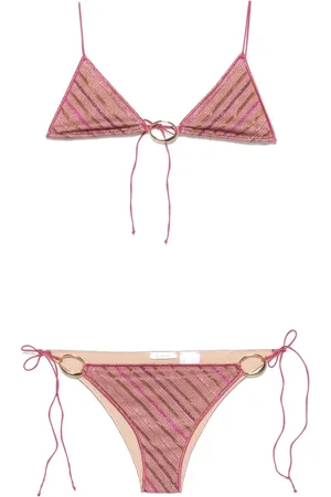 Oseree Bikini a rayas con placa O