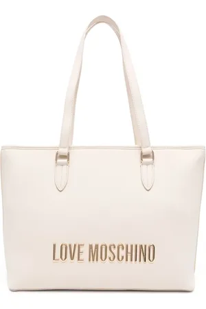 Moschino Bolso shopper con placa del logo