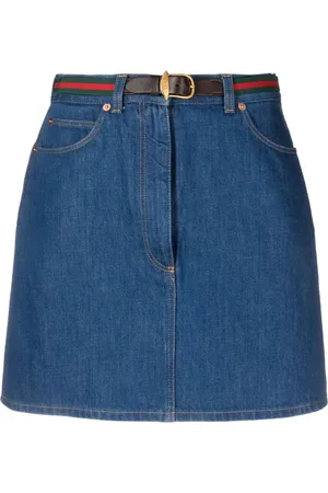 Gucci Minifalda vaquera con cinturón