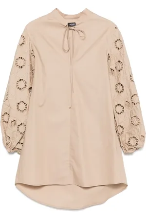 Dondup Vestido camisero con motivo bordado