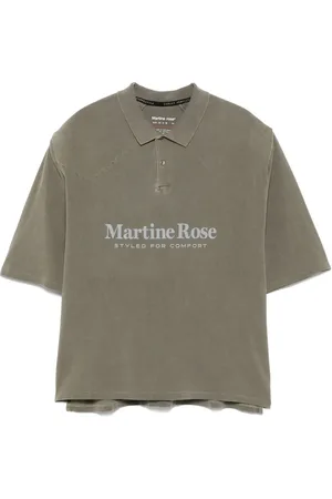 MARTINE ROSE Polo con logo estampado