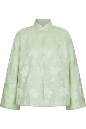 SHANGHAI TANG Blusa con motivo floral en jacquard